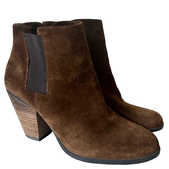 Vince Camuto Hessa ankle boot leather suede fall boho rustic short chellsa 9.5 - Picture 1 of 10